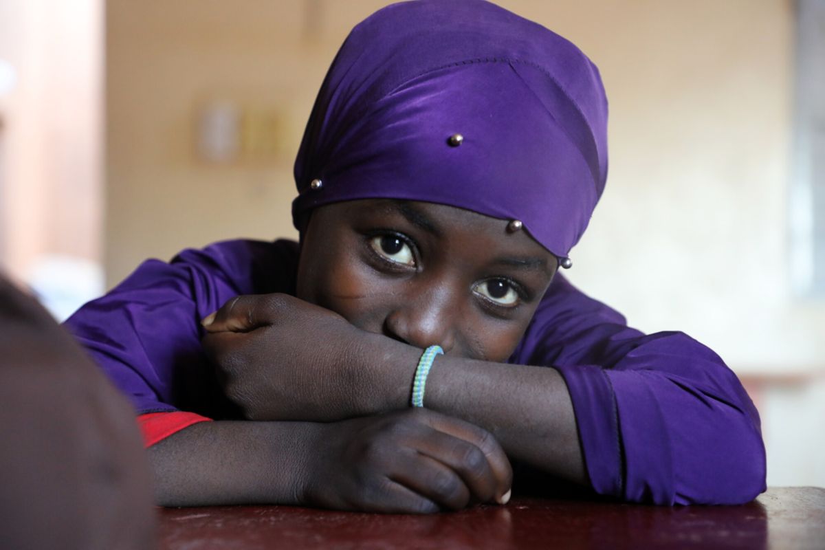 Nigerian girl looking at the camera